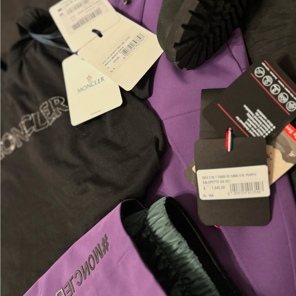 Moncler Black and Purple Outerwear
